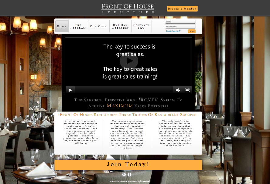 Front of House Structure